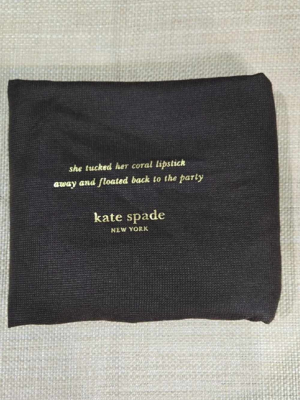 19.5×17 kate spade Brown dustbag with pink drawstring